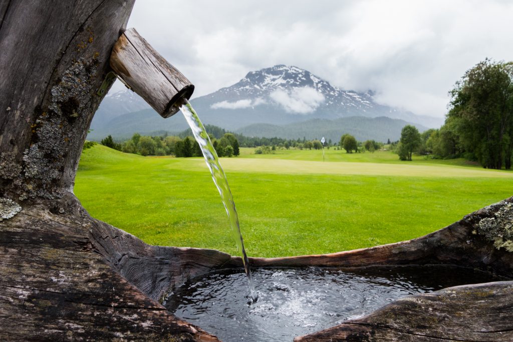 Swiss Alps for golf: Samedan's 18th hole