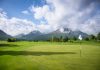 Swiss Alps golf - Engadine's Samedan course, 9th green