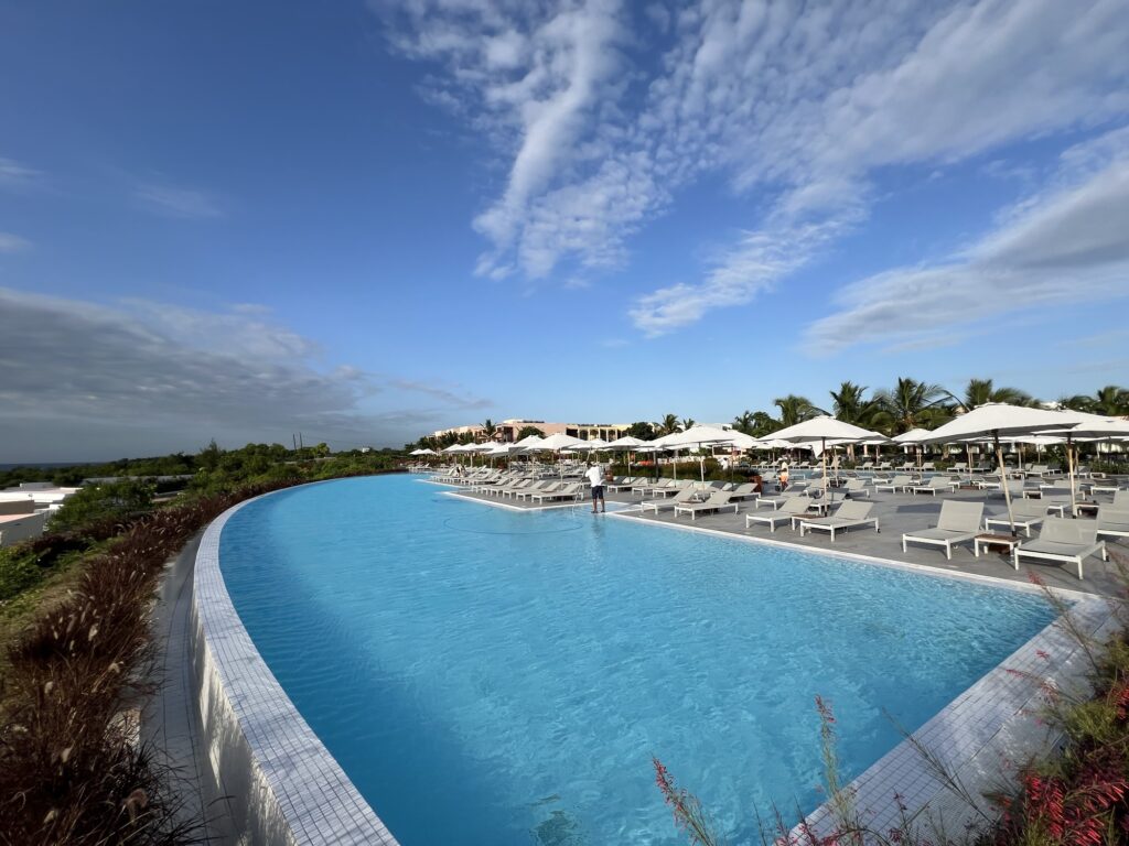 One of the main pools at The Mora Zanzibar.