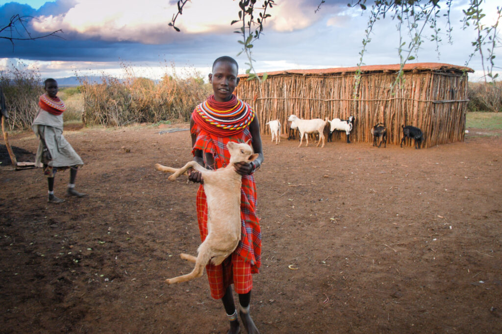 Samburu girl in the village